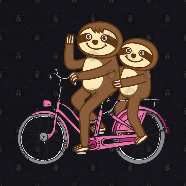 Sloths and bicycle by Plushism